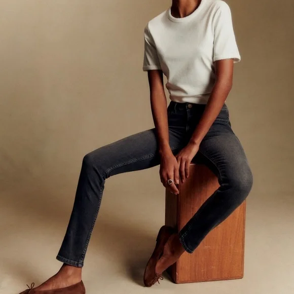 Sézane Slim Parfait Grey - Tall - Size 4 (36 in FR) 27” waist, 31.5” inseam - Picture 2 of 7